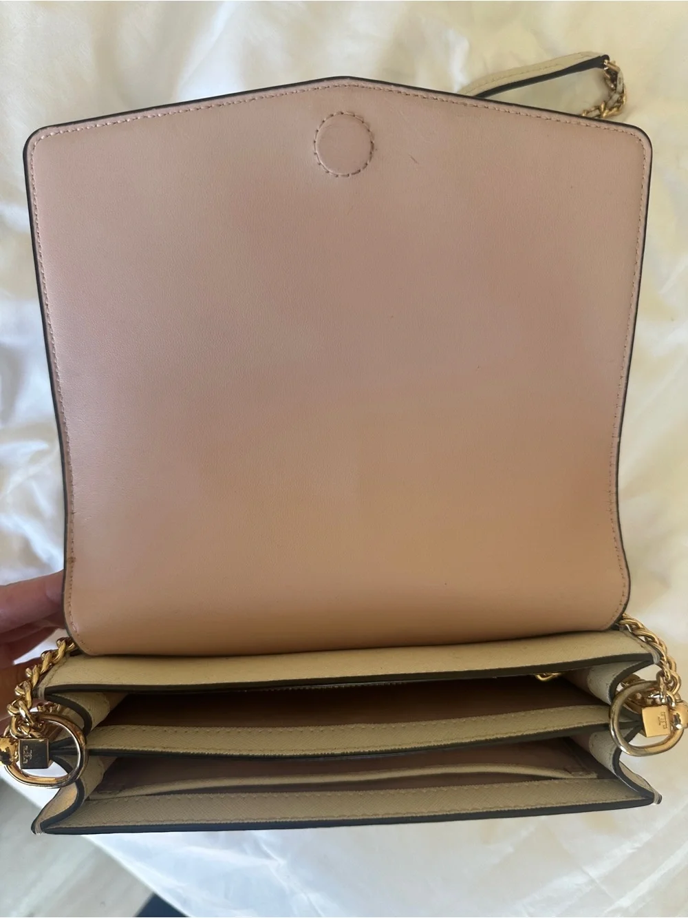 Tory Burch -  Robinson Small Chain Shoulder Bag in Cream